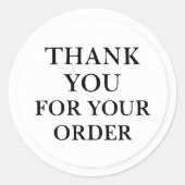Minimal thanks for your order sticker (Voorkant)