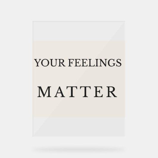 Minimal Therapy Office Poster – Your Feelings Matt (Voorkant)