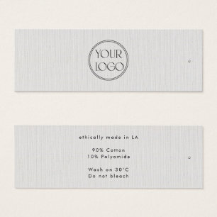 Minimal Thin Clothing Label, Prijs Label, Care Lab Mini Visitekaartjes