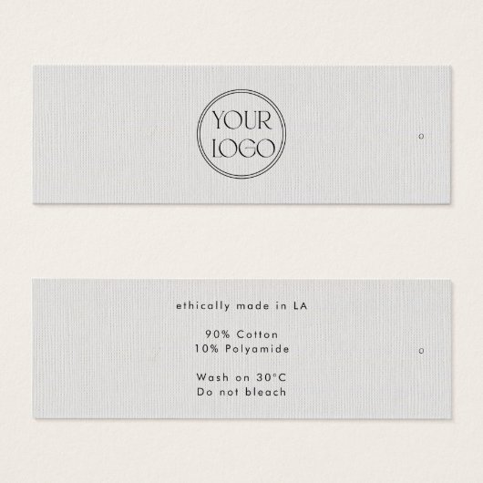 Minimal Thin Clothing Label, Prijs Label, Care Lab Mini Visitekaartjes (Voorkant /achterkant)