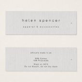 Minimal Thin Clothing Label, Prijs Label, Care Lab Mini Visitekaartjes (Voorkant /achterkant)