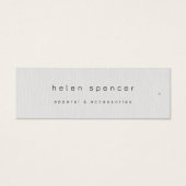 Minimal Thin Clothing Label, Prijs Label, Care Lab Mini Visitekaartjes (Voorkant)