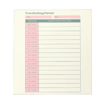 Minimal Time Blocking Planner Pink Layout