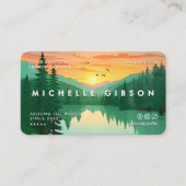 Minimal Travel Planner Tour gids Wandelkamp Visitekaartje (Voorkant)