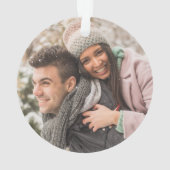 Minimal Tree Merry en Married Pas getrouwd Christm Ornament (achterkant)