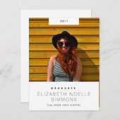 Minimal Trend Modern Afstuderen Foto Briefkaart (Voorkant / Achterkant)