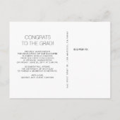 Minimal Trend Modern Afstuderen Foto Briefkaart (Achterkant)