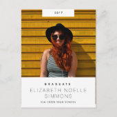 Minimal Trend Modern Afstuderen Foto Briefkaart (Voorkant)