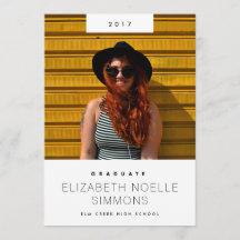 Minimal Trend Modern Photo Afstuderen Aankondiging