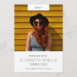 Minimal Trend Modern Photo Afstuderen Aankondiging