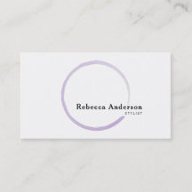 Minimal Trendy Paarse Waterverf Circle