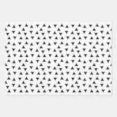 Minimal Triangle Pattern | Black and White Geometr Inpakpapier Vel (Voorkant 3)