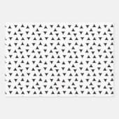 Minimal Triangle Pattern | Black and White Geometr Inpakpapier Vel (Voorkant 2)
