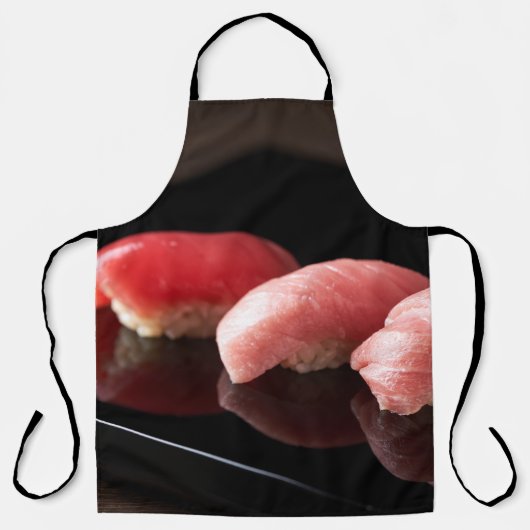 Minimal Tuna Sushi Apron – Luxe Japanese Style Schort (Voorkant)