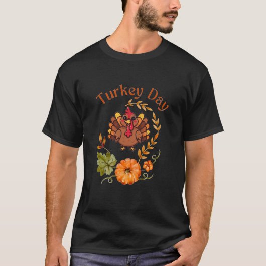 Minimal Turkey Thanksgiving T-Shirt – Modern Fall  (Voorkant)