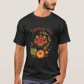 Minimal Turkey Thanksgiving T-Shirt – Modern Fall  (Voorkant)