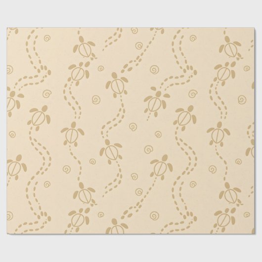 Minimal Turtle Trail Pattern Cadeaupapier (Vlak)