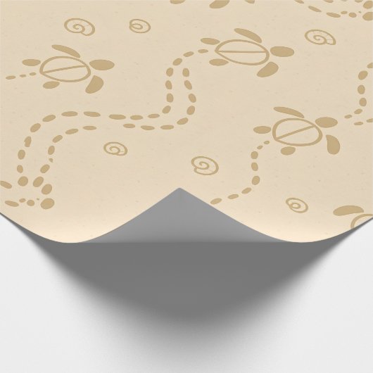 Minimal Turtle Trail Pattern Cadeaupapier (Hoek)