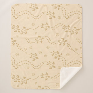 Minimal Turtle Trail Pattern Sherpa Deken