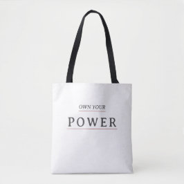 Minimal typografie met eigen kracht | Motiverende  Tote Bag