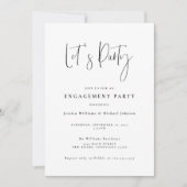 Minimal Typography Engagement Party Invitation Kaart (Voorkant)