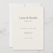 Minimal Typography Wedding | Modern Elegent Kaart (Voorkant)