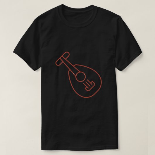 Minimal Ukulele Music Lover T-Shirt. T-shirt (Design voorkant)
