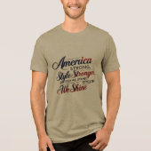 Minimal USA Pride T-shirt – America Strong, Style  (Voorkant)