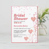 Minimal Valentijn roze & rood hart Vrijgezellenfee Kaart (Staand voorkant)