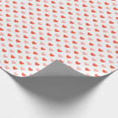 Minimal Valentine Heart Pattern Wrapping Paper Cadeaupapier (Hoek)