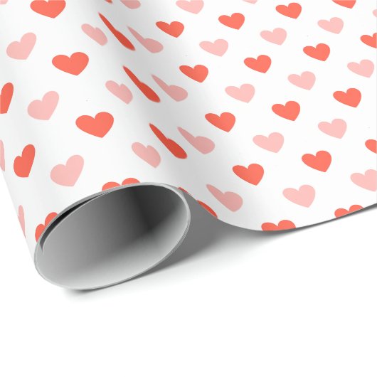 Minimal Valentine Heart Pattern Wrapping Paper Cadeaupapier (Rol Hoek)