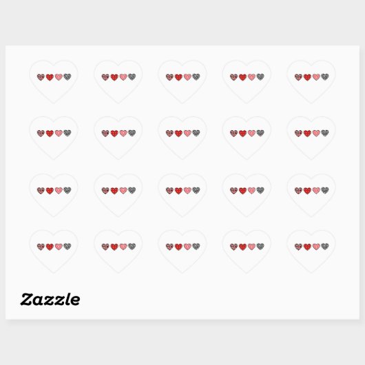 minimal valentine hearts / “cute love pattern” hart sticker (Vel)