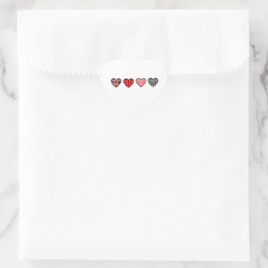 minimal valentine hearts / “cute love pattern” hart sticker (Tas)