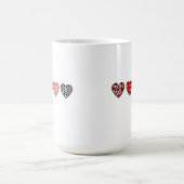 minimal valentine hearts / “cute love pattern” koffiemok (Center)