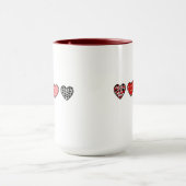 minimal valentine hearts / “cute love pattern” mok (Midden)