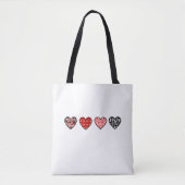 minimal valentine hearts / “cute love pattern” tote bag (Voorkant)