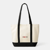 minimal valentine hearts / “cute love pattern” tote bag (Achterkant)
