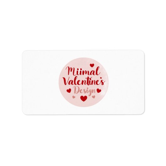 Minimal Valentine’s Day Love Typography Design | R Etiket (Voorkant)