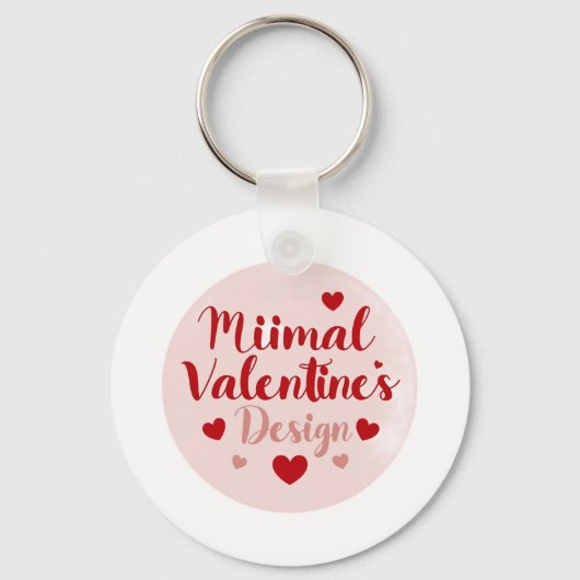 Minimal Valentine’s Day Love Typography Design | R Sleutelhanger (Voorkant)
