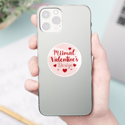 Minimal Valentine’s Day Love Typography Design | R Sticker (Telefoon)