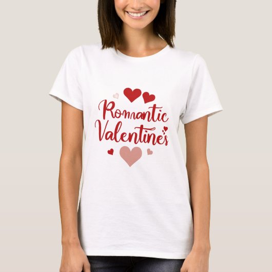 Minimal Valentine’s Day Love Typography Design | R T-shirt (Voorkant)