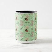 Minimal vase, feathers and floral boho art- mok (Midden)