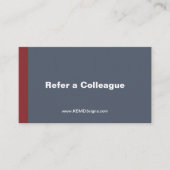 Minimal Verwijs een collega grijs wit rood Aanbevelingskaartje (Voorkant)