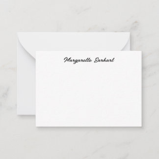 Minimal Vintage Retro Script Notitiekaartje
