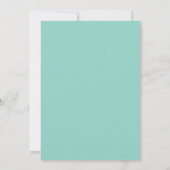 Minimal Virtual Baby shower Mint Elephant Kaart (Achterkant)