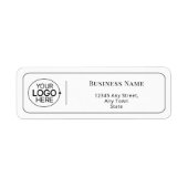 Minimal Voeg uw Logo Clean Modern Retouradres toe Etiket (Voorkant)