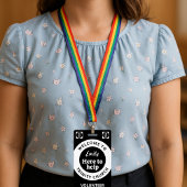 Minimal Volunteer Lanyard Badge Logo & QR code