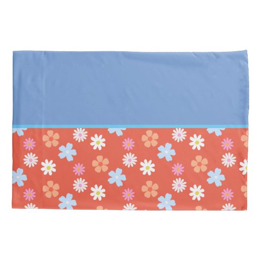 minimal watercolor flower pattern kussensloop (Achterkant)