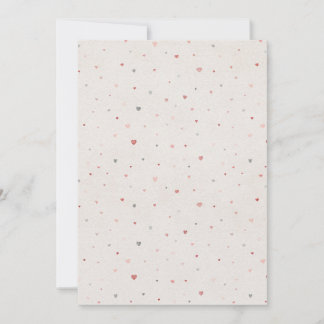 Minimal Watercolor Hearts Invitation Kaart