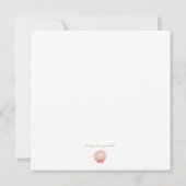 Minimal Watercolor ScaIlop Shell Invitation Kaart (Achterkant)